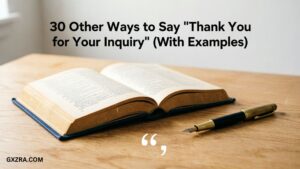 Thank You for Your Inquiry