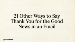 Thank You for the Good News